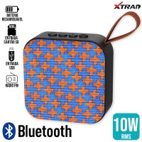 Caixa de Som Bluetooth 10W XDG193 Xtrad - Azul Vermelha